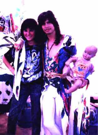 Here I am posing with Steven Tyler when he came to pick up the jumpsuit I painted for him, which he wore every night on Aerosmith's Permanant Vacation tour. photo by angelvancouver.com Image