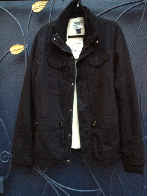 black.mens.jacket.fleece.liner