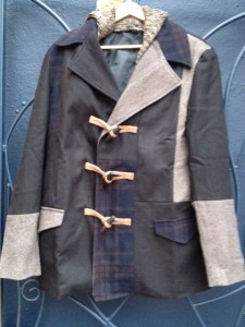 This jacket has a removable hoodie Abrig.Pharrell.mens.jacket