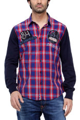 Desigual ROYAL shirt with knitted sleeves. photo by Desigual Desigual.royal.shirt