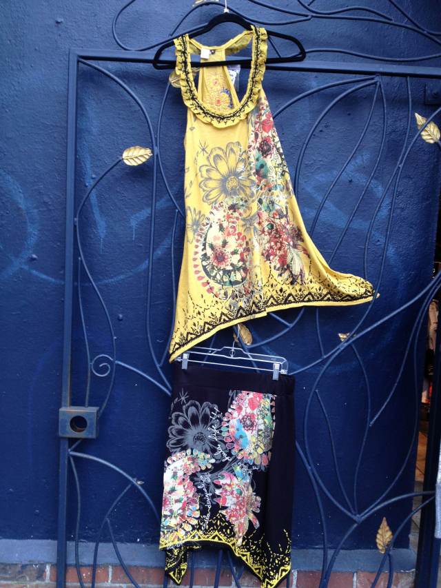 This Desigual top is called TS LIndo and the skirt is called Aurora. They are both new this week at Angel Vancouver (angelvancouver.com); they are part of the spring-summer 2013 collection. Desigual.Lindo.TS.and.Aurora.top