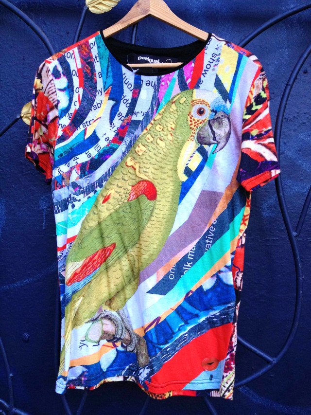 We still have a few of these parrot shirts by Lacroix for Desigual. Photo by angelvancouver.com desigual.parrot.front.Lacroix