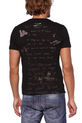 Sergei T-shirt, back. a collaboration between Desigual and Cirque do Soleil. Desigual photo Desigual.Sergei.Tshirt.