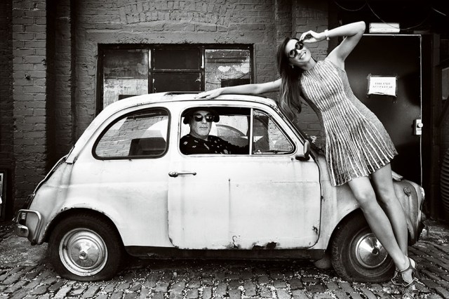 Bryan Adams photo of Ron Arad and model Yasmin Le Bon, wife of Simon Le Bon of Duran Duran RonArad.by.BryanAdams.