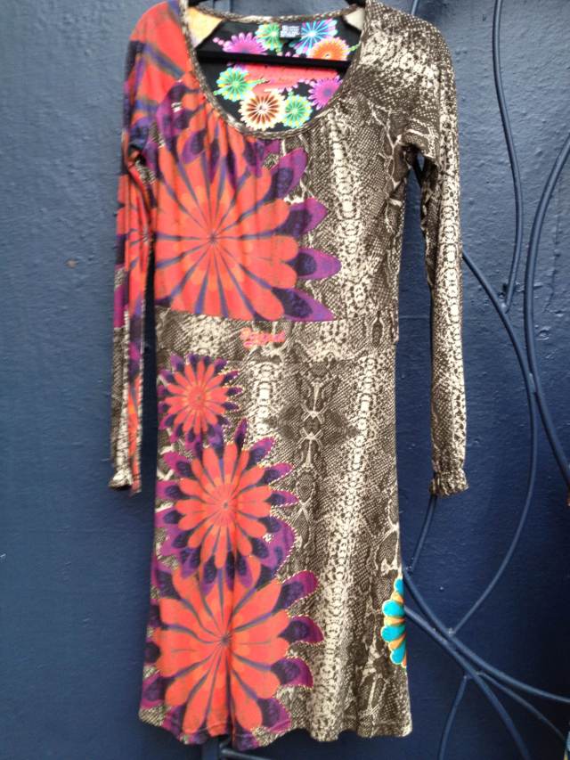 The regular price of this Desigual dress, Tiffannelle, is $124. It's on sale at 35 per cent off to celebrate the 35th anniversary of Angel Vancouver. The sale price is $81. Photo by angelvancouver.com Desigual.Tiffannelle.dress.$124