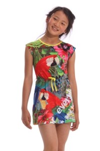 Desigual.kids.MAGNIFIER.DRESS.parrots.SS2014