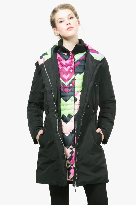 Desigual SILVIA winter coat by Christian Lacroix. $359.95. Zip out coloured lining.