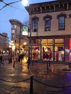 This is the Angel store. photo taken Christmas Eve, 2013. photo by angelvancouver.com angel.store.night.dec.24.2013