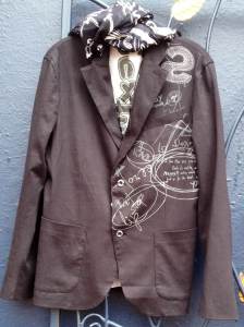 Desigual.IMPORAHI.blazer.$189.with Letrados.mens.scarf.$74