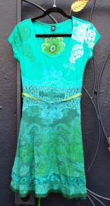 Desigual.PARIS.dress.green.$124.Spring.Summer.2014