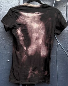 Uniquely dyed OCB Designs T-shirt. $79. Spring-Summer 2014. photo by angelvancouver.com OCB.Tshirt.back