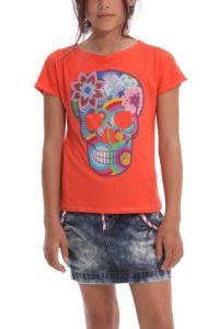 Desigual.kids.EZRA.tshirt.orange.Mexican.imagery