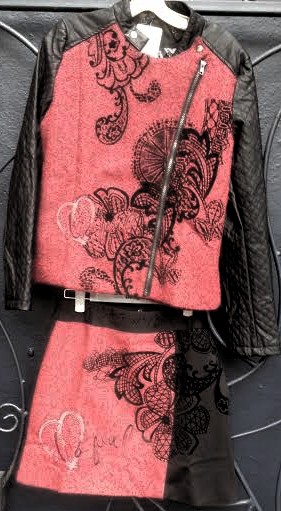 Desigual.woman.Entea.moto.jacket.$229.&.matching.Bali.skirt.$134.FW2014