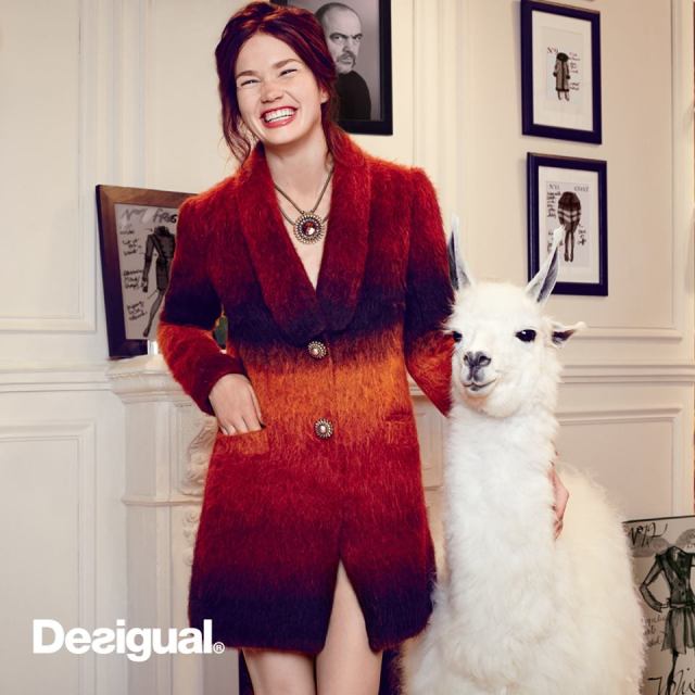 Desigual IMMA coat made in Italy using alpaca wool Designed by Christian Lacroix for Desigual.