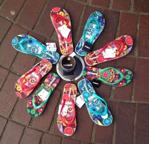 Desigual flip-flop sandals, $34, for Spring-Summer 2015. photo by angelvancouver.com
