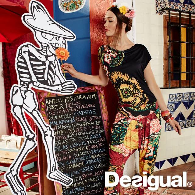 Desigual NERA T-shirt, with a Mexican-inspired design. $89. Spring-Summer 2015.