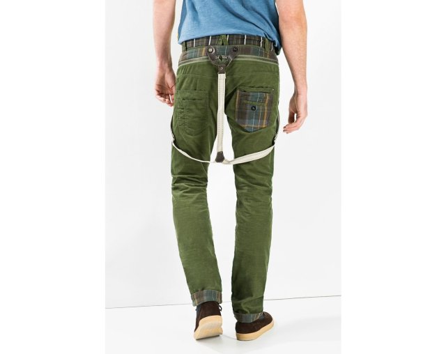 Desigual BLAIS pants in green (also with suspenders, which button off). Fall-Winter 2015