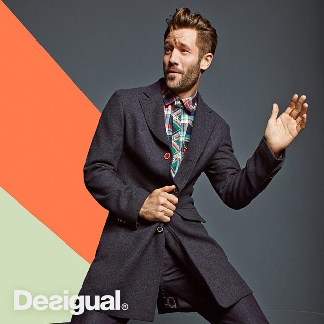 Desigual men's overcoat. Fall-Winter 2015 collection.