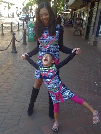 Shaolin.Shaiyen.matching.Desigual.kids.dresses