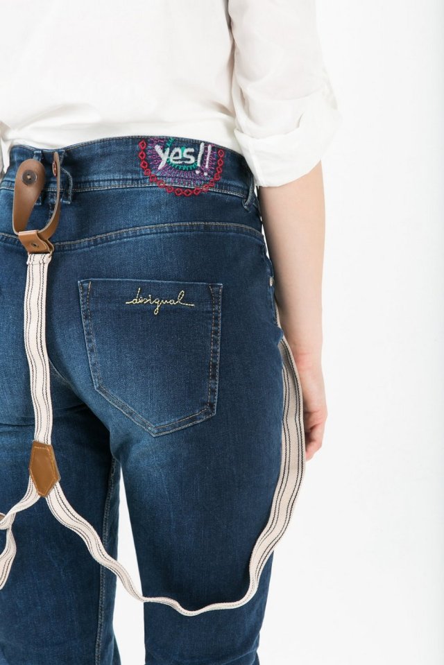 Desigual LURDES embroidered jeans. $175.95 Fall-Winter 2015