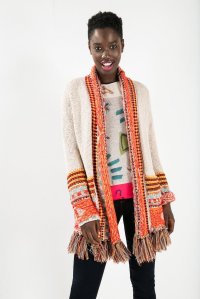 Desigual ISA CARDIGAN with fringe benefits. $199.95.
