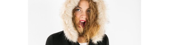 Desigual COAT SIX parka with asymetrical zip and faux fur trim around hoodie. $279. We only had three. but sold the size 38. Only Size 36 & 40 left.