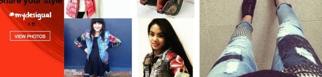 That's me in the lower left corner wearing the Desigual Ethnic Deluxe jean jacket. I took the photo to model the jacket for a customer, who wanted to see what it looked like on me -- she later bought the jacket.