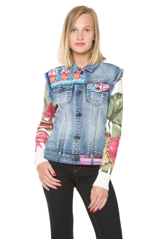 Desigual ETHNIC CARRY handmade jean jacket. $155.95. Spring-Summer 2016.