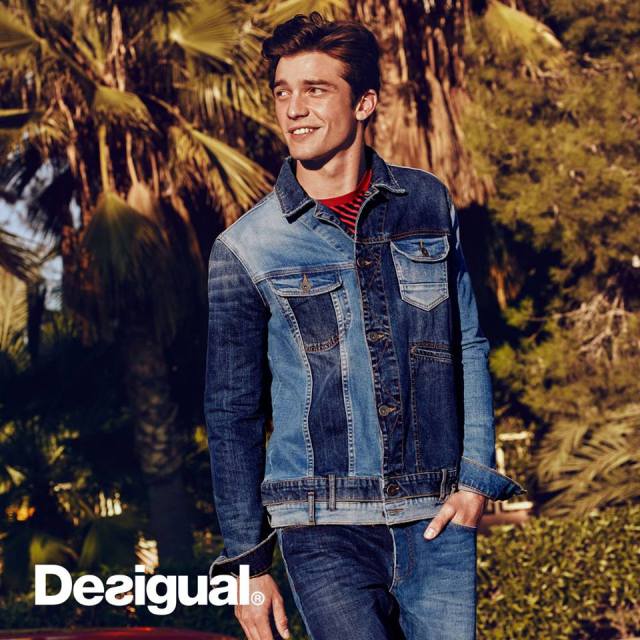 Desigual LOOK jean jacket mixes faded denim with new. $169.95. Spring-Summer 2016.