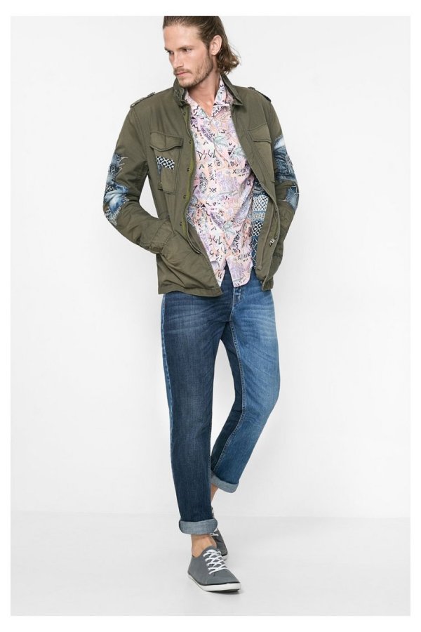 Desigual military green jacket for men called Raul. $239.95. Spring-Summer 2016.