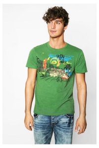 Desigual RUBEN cotton T-shirt. $85.95. Global Traveller collection, SS2017. desigual-ruben-tshirt-green-85-95-ss2017-72t14d0_4052