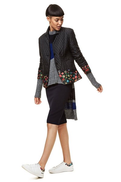 Desigual JULIETTE padded blazer. $205.95. FW2017. 17WWEWJ2
