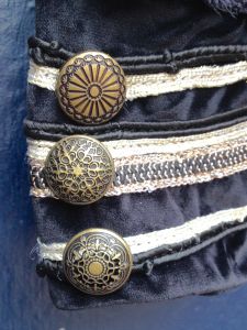 ANGEL IS SOLD OUT OF THIS JACKET. Desigual NAVY denim coat, showing detailing of the cuffs. $255.95. Fall-Winter 2017 collection.