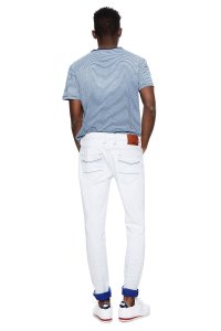 Desigual SCOTT white denim jeans . SS2018.