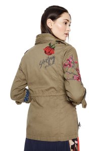 Desigual ECLIPSE cotton jacket with embroidery. $309.95. SS2018.