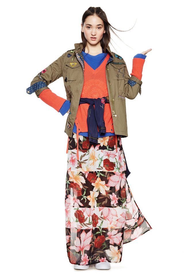 Desigual ECLIPSE cotton jacket with embroidery. $309.95. SS2018.