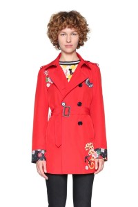 Desigual MURIELLE red trench coat. Was $235.95, now $118. Spring-Summer 2018 collection.