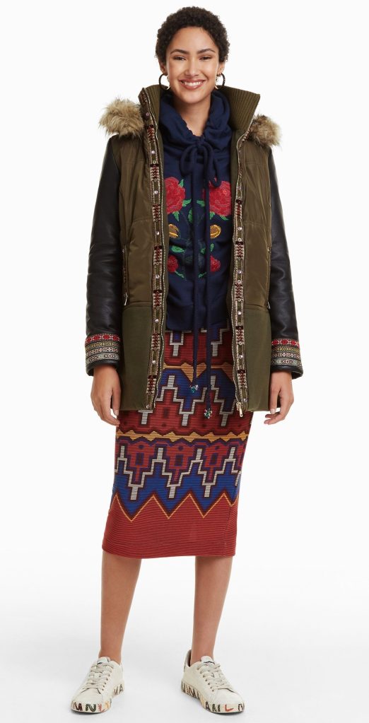Desigual PADDED PORTA jacket. Was $359.95, now 40% off - $216. It has faux fur around the hood.
