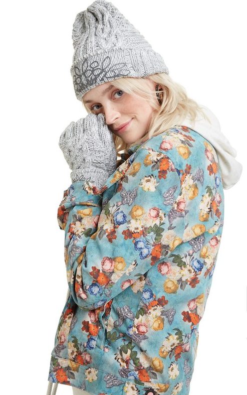 Desigual MANDALICIOUS hat. Was $65.95, now 30% off ($46). MANDALICIOUS gloves were $39.95, now $28. Angel also has the matching scarf.