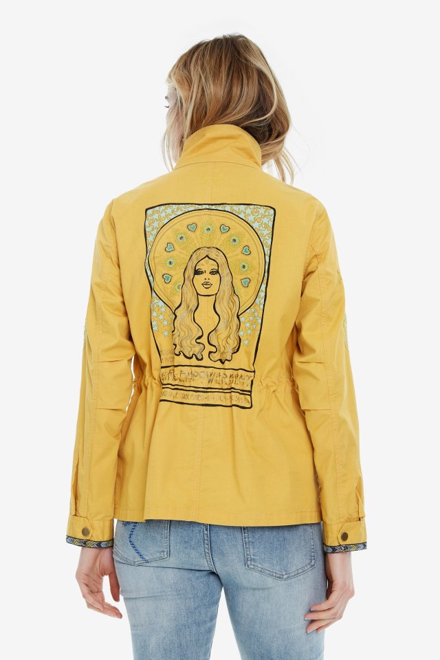 Desigual yellow cotton GINEBRA jacket. Vancouver, Canada