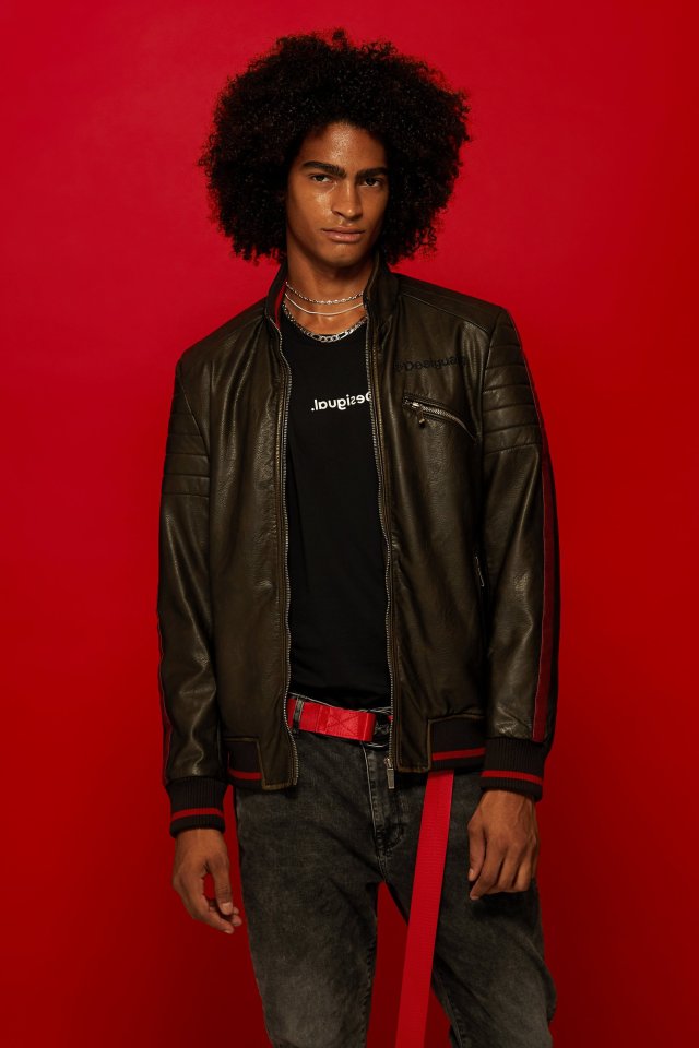 Desigual ANTON vegan leather jacket