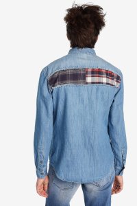 Desigual CAETANO denim patch shirt. $169.95. FW2019.