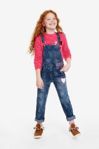 Desigual kids RUIZ heart overalls. FW2019.