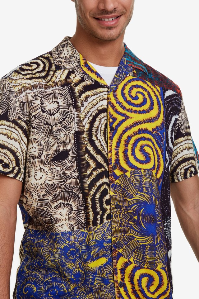 Desigual PETEX Fluid Hawaiian shirt. $135.95. FW2019. 100 percent viscose, a natural fibre that feels like silk.