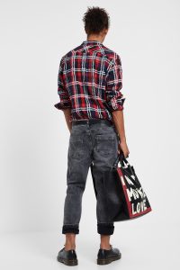 Desigual CLAUDIO checked cotton shirt. $169.95. FW2019. 100 percent cotton.