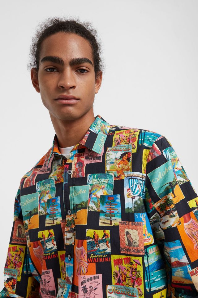 Desigual NEUS vintage Hawaiian postcard shirt FW2019.