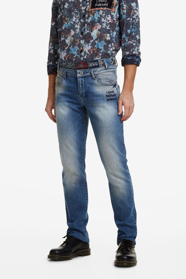 Desigual AITOR double-waist jeans FW2019.