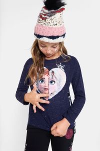 NEW ARRIVAL Desigual kids FROZEN 2 reversible sequins T-shirt