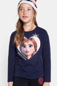 Desigual kids FROZEN 2 reversible sequins T-shirt