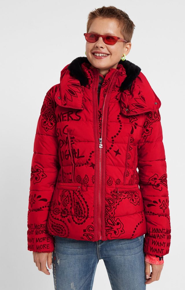 Desigual SUNNA padded turtleneck jacket FW2019.